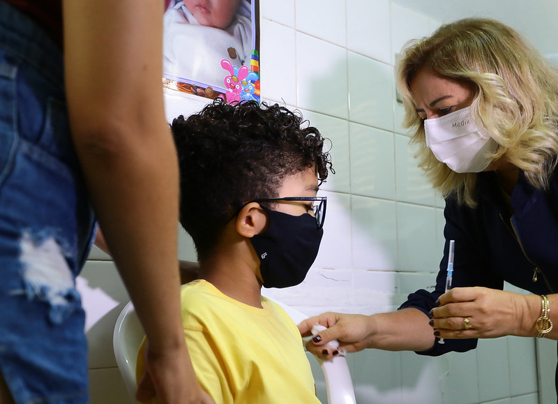 Em Mossoró, 12 pontos são disponibilizados para a vacinação de crianças de 5 a 11 anos com comorbidade ou deficiência