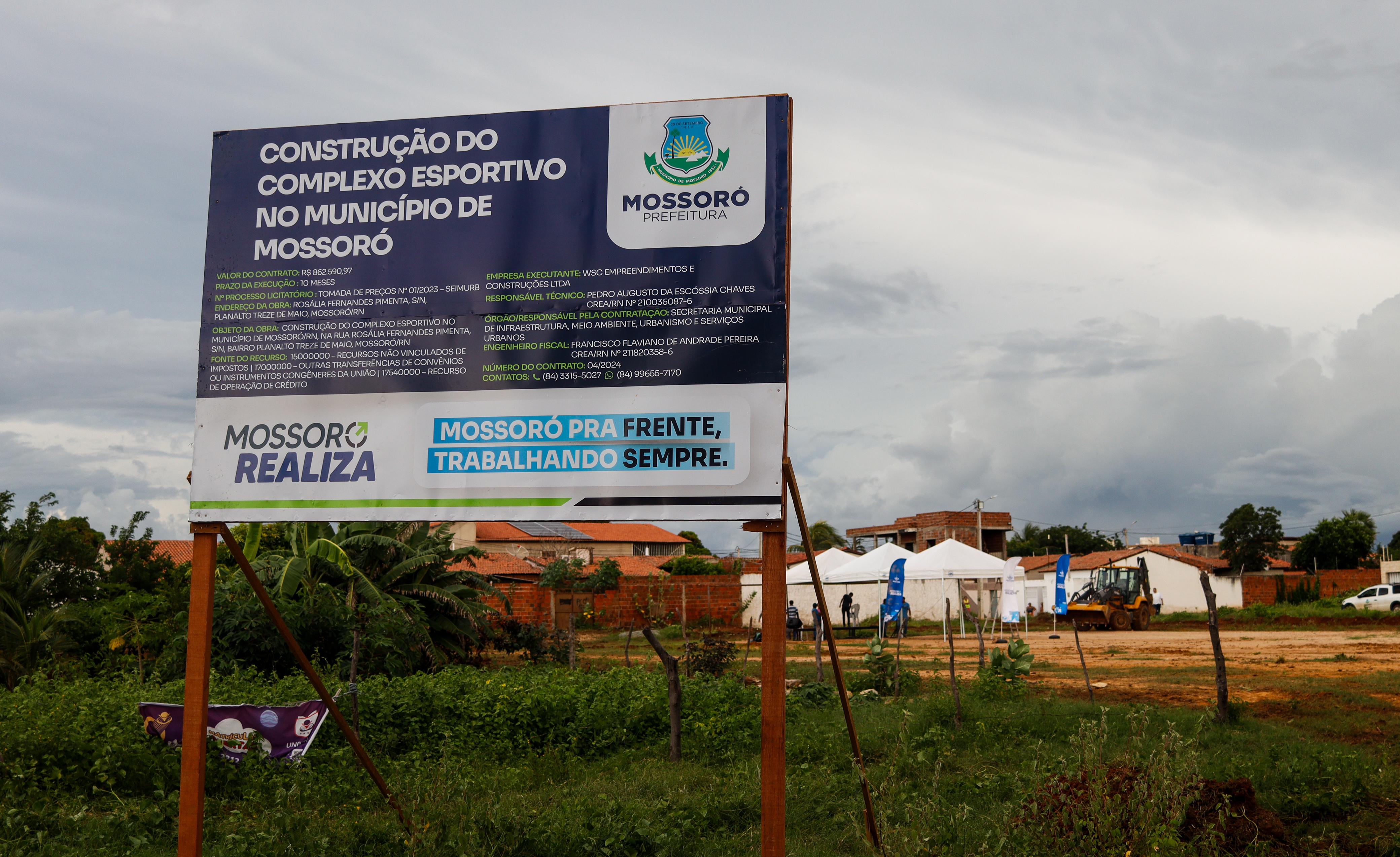Prefeitura de Mossoró  inicia obras do complexo esportivo da Alameda/Planalto