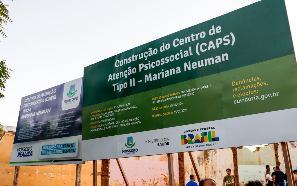 construção do CAPS (Centro de Atenção Psicossocial) Mariana Neuman - Foto: Lucas Bulcão (Secom/PMM)