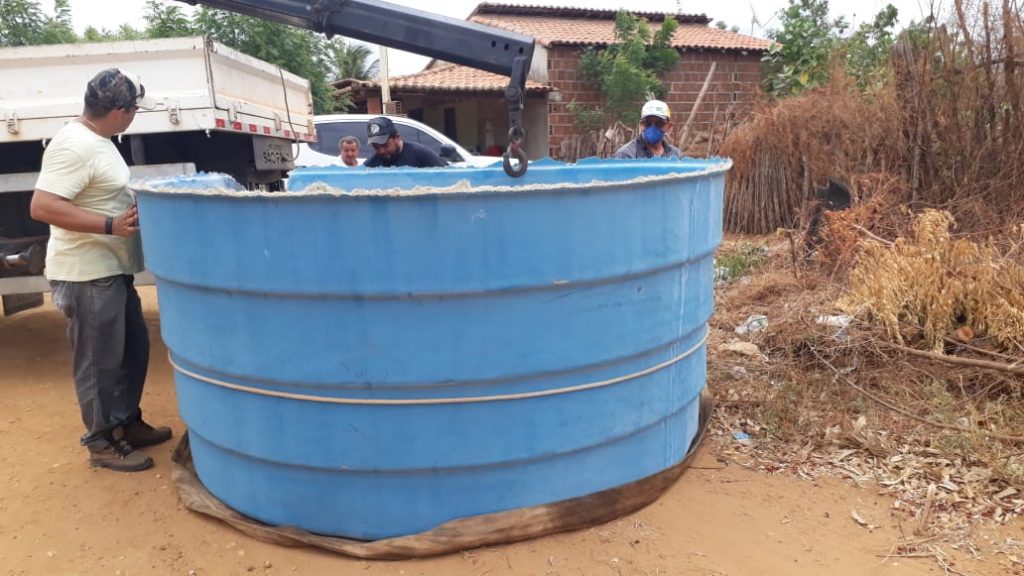 Secretaria de Agricultura instala caixas d’água em três comunidades rurais